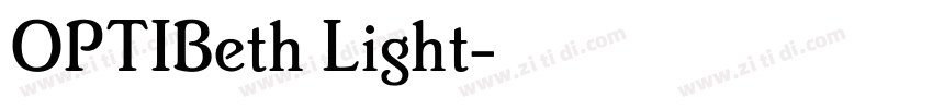 OPTIBeth Light字体转换